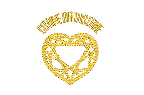 Citrine Birthstone Faceted Heart