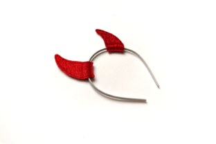 Devil Horns ITH Headband Slider Applique