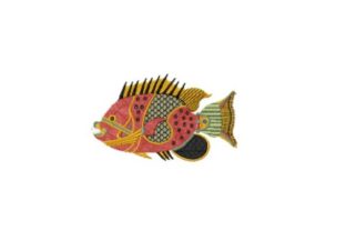 Douwing-admiral Plate: A Timeless Fish Design That Stitches with Quiet Confidence