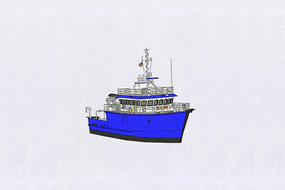Ferry Ship: A Charming Beach Embroidery for Meaningful Gifts