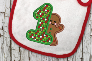 First Christmas Gingerbread Man Applique