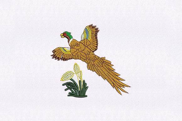 Flying Macaw Parrot Embroidery Design