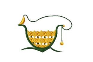 Moon Tea Cup Embroidery Design