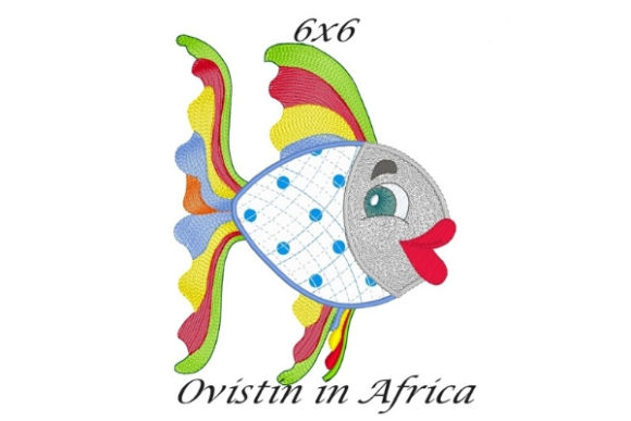 Rainbow Sassy Applique Fish