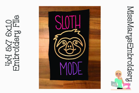 Sloth Mode Embroidery Design Review