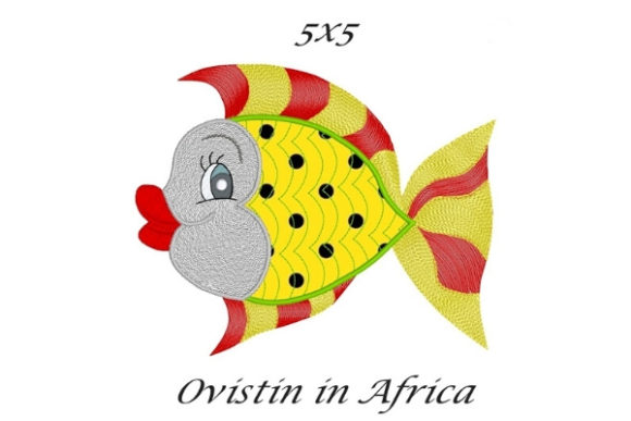 Yellow Sassy Applique Fish