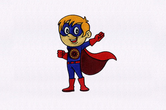 Young Superhero: A Seasonal Embroidery Gem