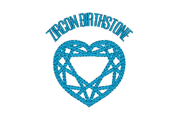 Zircon Birthstone Faceted Heart